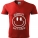 Tricou tineret-copii rosu guler V, Zambeste, Isus te iubeste!